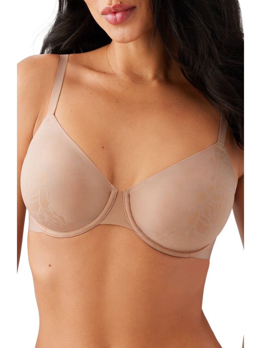 🆕WACOAL Confidence Boost Lift Unpadded Underwire Bra 34DD Beige Nude #855380